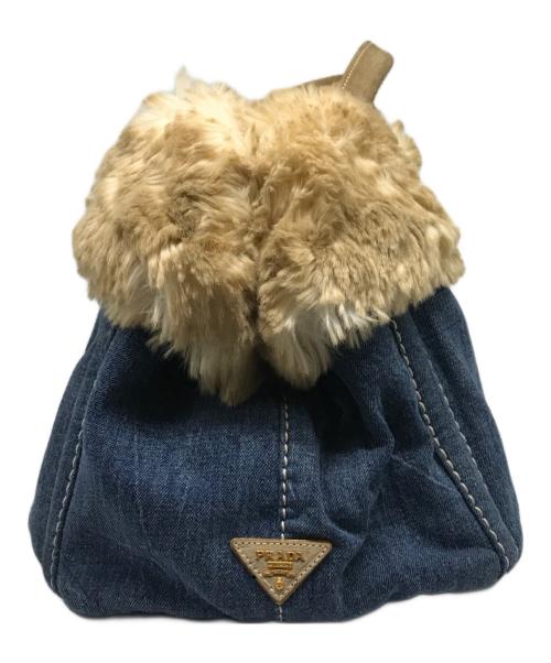 PRADA（プラダ）PRADA (プラダ) カナパファートートバッグ ネイビーの古着・服飾アイテム