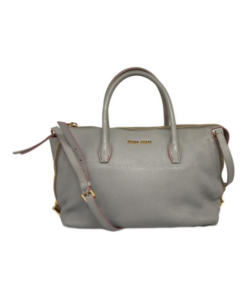 MIU MIU（ミュウミュウ）MIU MIU (ミュウミュウ) 2WAYショルダーバッグ グレーの古着・服飾アイテム