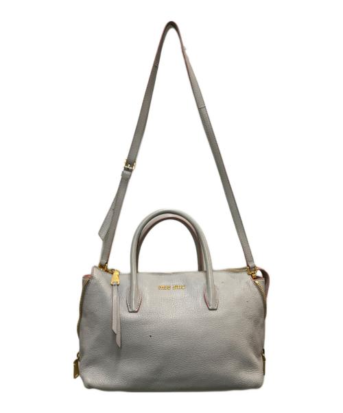 MIU MIU（ミュウミュウ）MIU MIU (ミュウミュウ) 2WAYショルダーバッグ グレーの古着・服飾アイテム