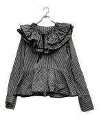 MAISON SPECIALメゾンスペシャル）の古着「Edge Trim Ruffle Shirt」｜グレー