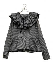 MAISON SPECIAL（メゾンスペシャル）の古着「Edge Trim Ruffle Shirt」｜グレー