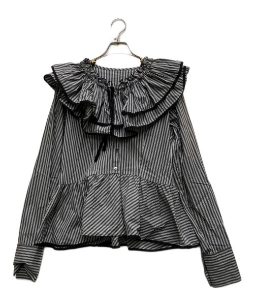 MAISON SPECIAL（メゾンスペシャル）MAISON SPECIAL (メゾンスペシャル) Edge Trim Ruffle Shirt グレー サイズ:FREEの古着・服飾アイテム