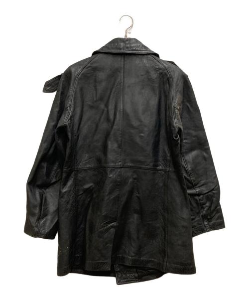 French Army（フレンチアーミー）French Army (フレンチアーミー) 80s レザーモーターサイクルコート ブラック サイズ:96Mの古着・服飾アイテム