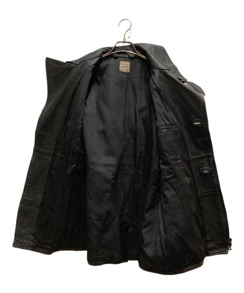 French Army（フレンチアーミー）French Army (フレンチアーミー) 80s レザーモーターサイクルコート ブラック サイズ:96Mの古着・服飾アイテム