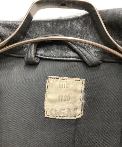 French Army（フレンチアーミー）French Army (フレンチアーミー) 80s レザーモーターサイクルコート ブラック サイズ:96Mの古着・服飾アイテム