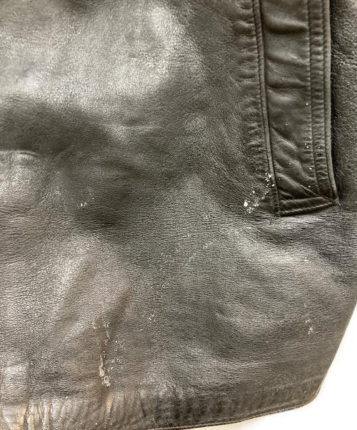 French Army（フレンチアーミー）French Army (フレンチアーミー) 80s レザーモーターサイクルコート ブラック サイズ:96Mの古着・服飾アイテム