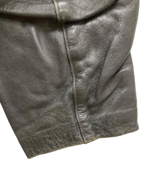 French Army（フレンチアーミー）French Army (フレンチアーミー) 80s レザーモーターサイクルコート ブラック サイズ:96Mの古着・服飾アイテム