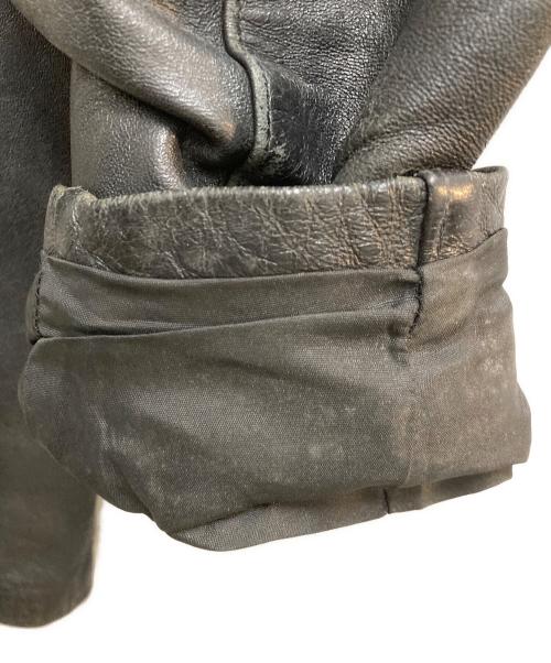 French Army（フレンチアーミー）French Army (フレンチアーミー) 80s レザーモーターサイクルコート ブラック サイズ:96Mの古着・服飾アイテム