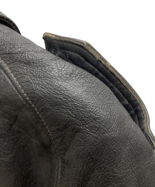 French Army（フランス軍）French Army (フランス軍) 80s レザーモーターサイクルコート ブラック サイズ:96Mの古着・服飾アイテム