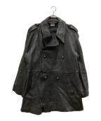 French Armyフランス軍）の古着「80s レザーモーターサイクルコート」｜ブラック