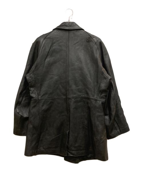 French Army（フランス軍）French Army (フランス軍) 80s レザーモーターサイクルコート ブラック サイズ:104Mの古着・服飾アイテム