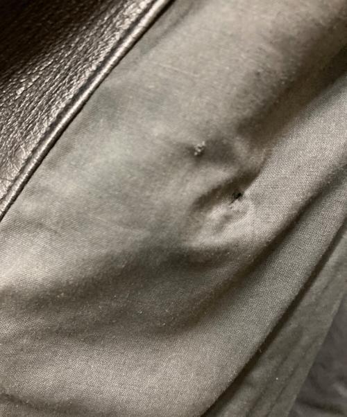 French Army（フランス軍）French Army (フランス軍) 80s レザーモーターサイクルコート ブラック サイズ:104Mの古着・服飾アイテム