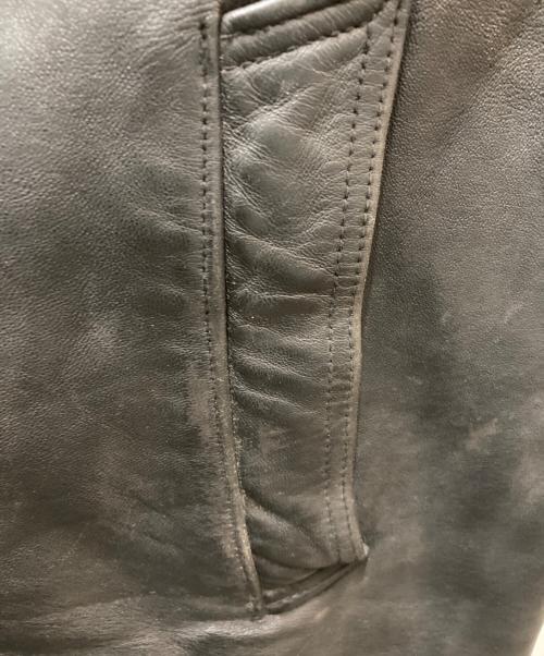 French Army（フランス軍）French Army (フランス軍) 80s レザーモーターサイクルコート ブラック サイズ:104Mの古着・服飾アイテム