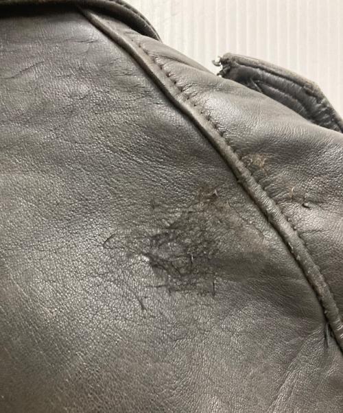 French Army（フランス軍）French Army (フランス軍) 80s レザーモーターサイクルコート ブラック サイズ:104Mの古着・服飾アイテム