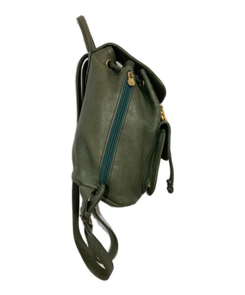 HIROFU（ヒロフ）HIROFU (ヒロフ) レザーミニリュック グリーンの古着・服飾アイテム