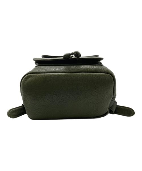 HIROFU（ヒロフ）HIROFU (ヒロフ) レザーミニリュック グリーンの古着・服飾アイテム