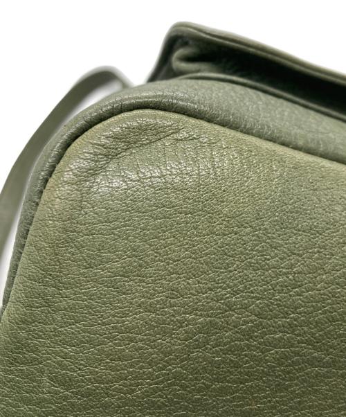 HIROFU（ヒロフ）HIROFU (ヒロフ) レザーミニリュック グリーンの古着・服飾アイテム