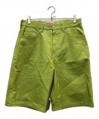 stussyステューシー）の古着「BIG OL SHORT LEATHER」｜グリーン