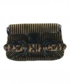 FENDIフェンディ）の古着「ハラコ切替ワンショルダーバッグ」｜ブラウン