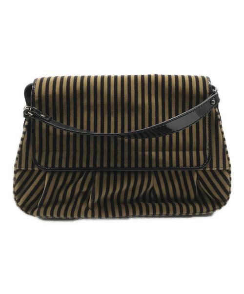 FENDI（フェンディ）FENDI (フェンディ) ハラコ切替ワンショルダーバッグ ブラウンの古着・服飾アイテム