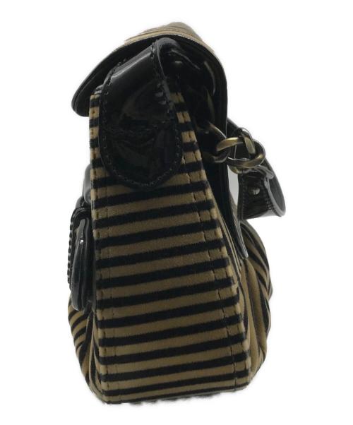 FENDI（フェンディ）FENDI (フェンディ) ハラコ切替ワンショルダーバッグ ブラウンの古着・服飾アイテム