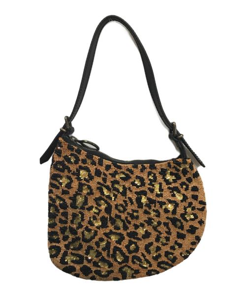 FENDI（フェンディ）FENDI (フェンディ) レオパードビーズバッグ ベージュ×ブラックの古着・服飾アイテム
