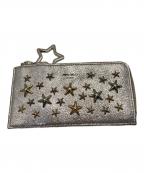 JIMMY CHOOジミーチュウ）の古着「スタースタースタッズフラグメントカードケース」｜シルバー