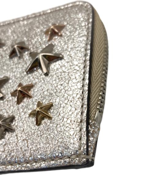 JIMMY CHOO（ジミーチュウ）JIMMY CHOO (ジミーチュウ) スタースタースタッズフラグメントカードケース シルバーの古着・服飾アイテム