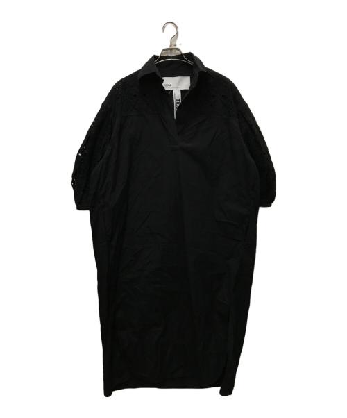 ticca（ティッカ）TICCA (ティッカ) カットワークワンピース ブラック サイズ:FREEの古着・服飾アイテム