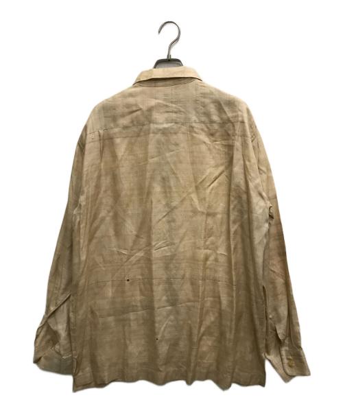 ISSEY MIYAKE（イッセイミヤケ）ISSEY MIYAKE (イッセイミヤケ) シルクシャツ ベージュ サイズ:3の古着・服飾アイテム