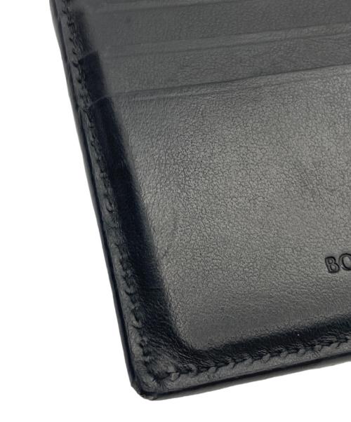 BOTTEGA VENETA（ボッテガベネタ）BOTTEGA VENETA (ボッテガベネタ) イントレチャート2つ折り財布 ブラックの古着・服飾アイテム