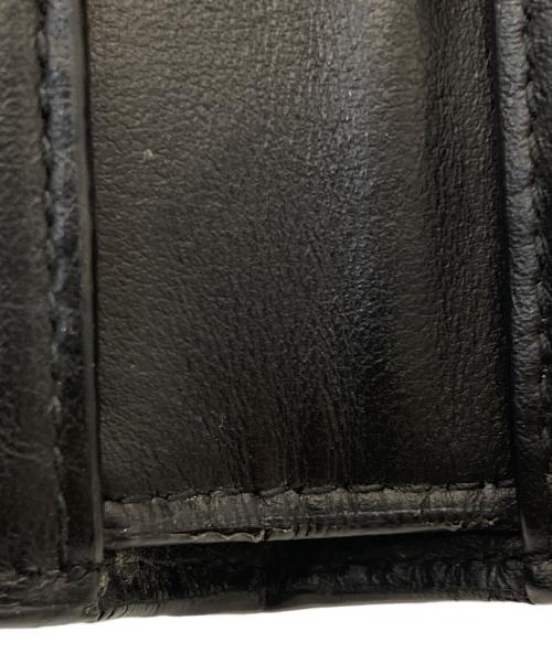 BOTTEGA VENETA（ボッテガベネタ）BOTTEGA VENETA (ボッテガベネタ) イントレチャート2つ折り財布 ブラックの古着・服飾アイテム