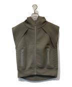 RIM.ARKリムアーク）の古着「Hood design knit vest　460GAS70-0080」｜ベージュ