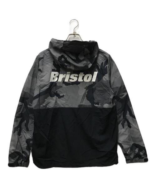 F.C.R.B.（エフシーレアルブリストル）F.C.R.B. (エフシーレアルブリストル) NYLON HOODED BLOUSON グレー×ブラック サイズ:Sの古着・服飾アイテム