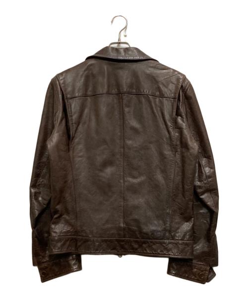 BANANA REPUBLIC（バナナリパブリック）BANANA REPUBLIC (バナナリパブリック) 00sレザージャケット ブラウン サイズ:Ⅿの古着・服飾アイテム
