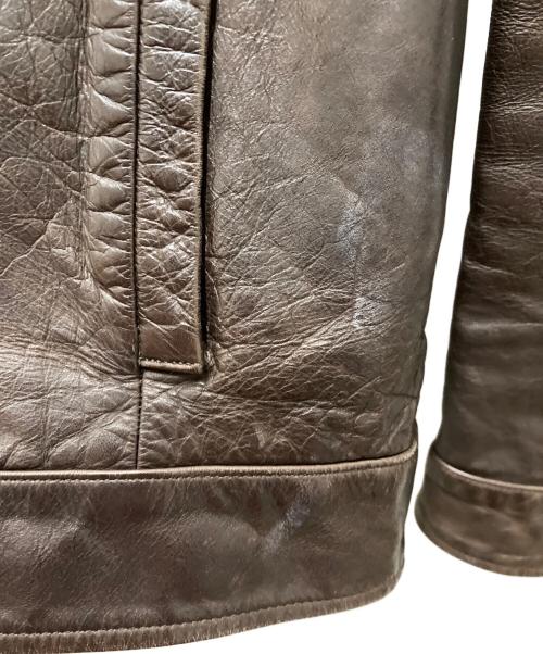 BANANA REPUBLIC（バナナリパブリック）BANANA REPUBLIC (バナナリパブリック) 00sレザージャケット ブラウン サイズ:Ⅿの古着・服飾アイテム