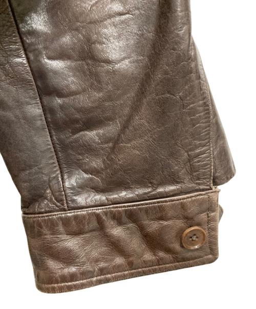 BANANA REPUBLIC（バナナリパブリック）BANANA REPUBLIC (バナナリパブリック) 00sレザージャケット ブラウン サイズ:Ⅿの古着・服飾アイテム