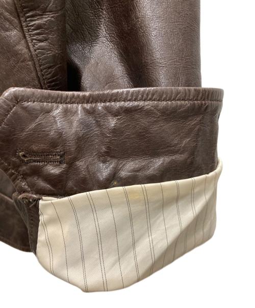 BANANA REPUBLIC（バナナリパブリック）BANANA REPUBLIC (バナナリパブリック) 00sレザージャケット ブラウン サイズ:Ⅿの古着・服飾アイテム