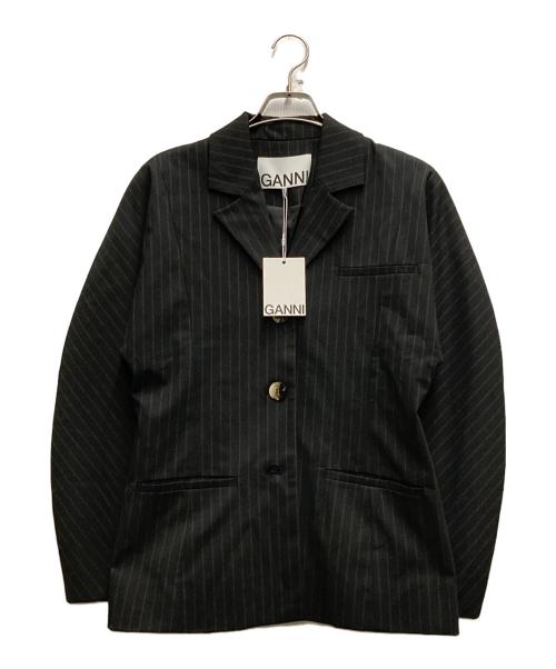 GANNI（ガニー）GANNI (ガニー) 3Bピンストライプジャケット グレー サイズ:40の古着・服飾アイテム