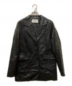 VEQUMベクム）の古着「エコレザージャケット」｜ブラック