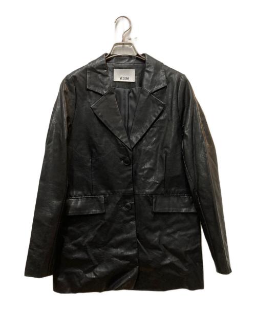 VEQUM（ベクム）VEQUM (ベクム) エコレザージャケット ブラック サイズ:FREEの古着・服飾アイテム