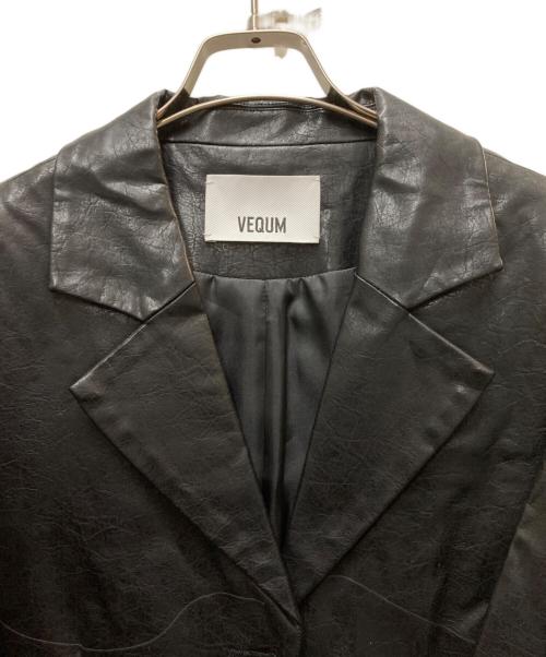 VEQUM（ベクム）VEQUM (ベクム) エコレザージャケット ブラック サイズ:FREEの古着・服飾アイテム