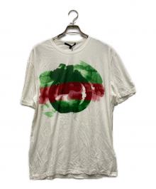 GUCCI（グッチ）の古着「ペイントロゴプリントTシャツ」｜ホワイト