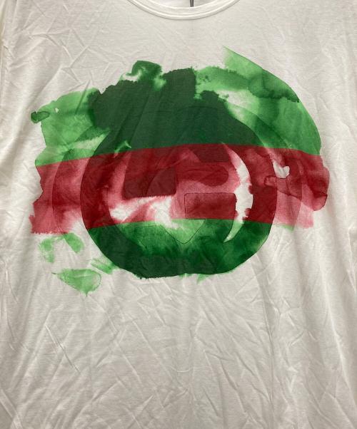 GUCCI（グッチ）GUCCI (グッチ) ペイントロゴプリントTシャツ ホワイト サイズ:XLの古着・服飾アイテム