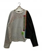 99%isナインティナインパーセントイズ）の古着「4CUTTING SWEAT」｜ブラック×グレー
