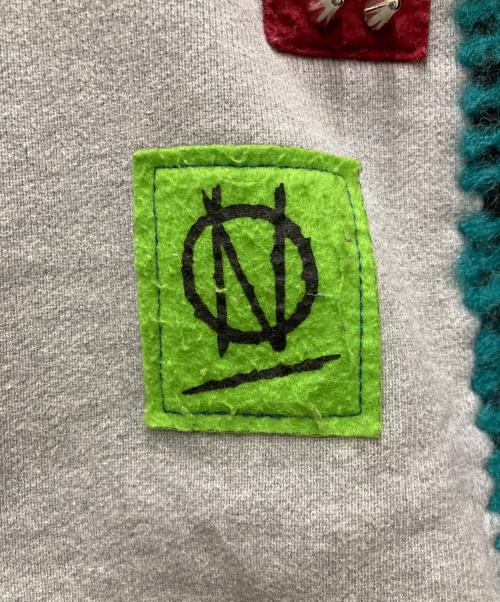 99%is（ナインティナインパーセントイズ）99%is (ナインティナインパーセントイズ) 4CUTTING SWEAT ブラック×グレー サイズ:表記無しの古着・服飾アイテム