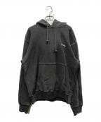 stussyステューシー）の古着「Smooth Stock Pigment Dyed Hoodie」｜グレー
