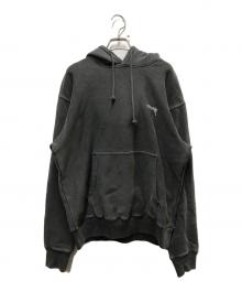 stussy（ステューシー）の古着「Smooth Stock Pigment Dyed Hoodie」｜グレー