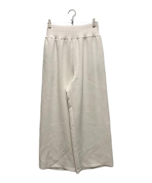 BEARDSLEY（ビアズリー）BEARDSLEY (ビアズリー) ドレープダブルクロスウエストリブパンツ ホワイト サイズ:2の古着・服飾アイテム