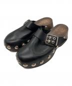 GANNIガニー）の古着「STUDDED LEATHER MULE」｜ブラック